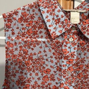 H&M Floral Sleeveless Blouse
